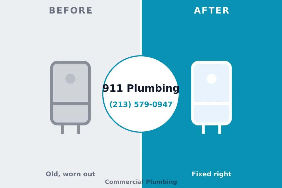 Before and after: plumbing repair Northern Cambria, PA